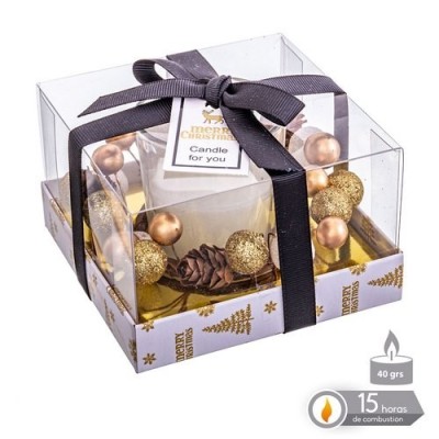 VELA VASO PARTY 6,7CM ORO