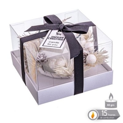 VELA VASO MUERDAGO 6,7CM