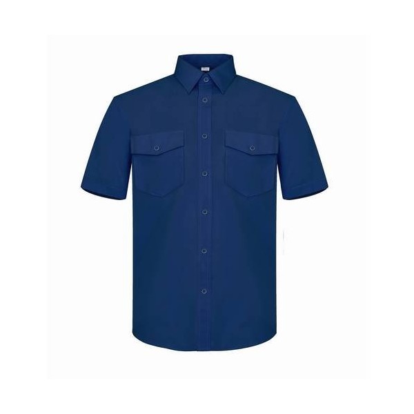 CAMISA TERGAL M/CORTA AZUL 42